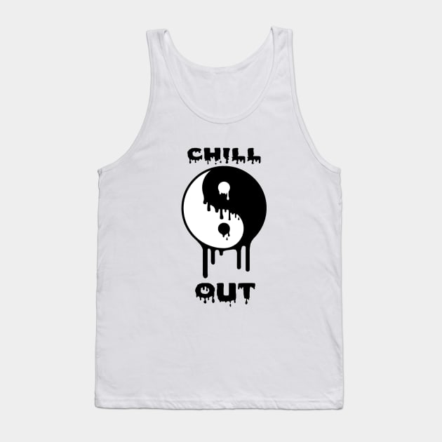 Chill Out Drippy Yin Yang Tank Top by Hannah